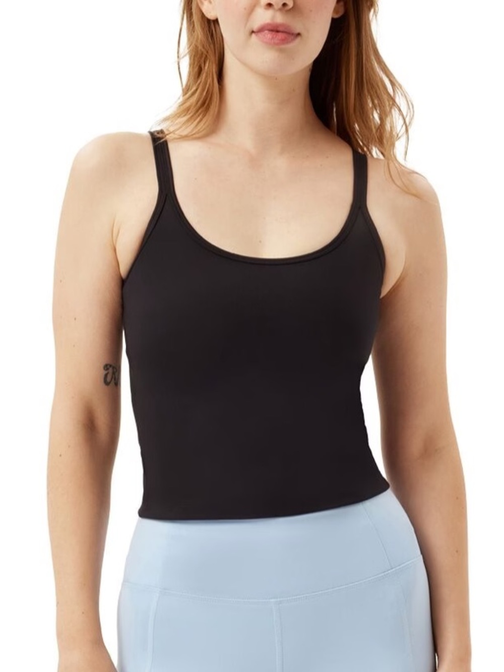 Girlfriend collective Gemma scoop tank top black large
